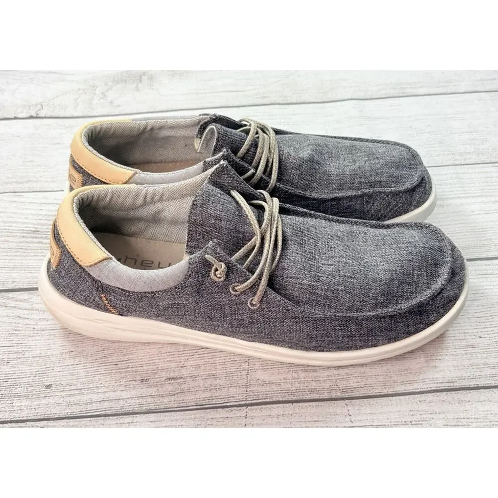 Hey Dude Men’s Paul Chambray Moonrock Casual Slip On Shoes Gray Size 13